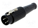 Plug; DIN; male; PIN: 3; Layout: 180°; straight; for cable; soldering