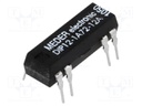 Relay: reed; SPST-NO; Ucoil: 12VDC; 1A; max.200VDC; max.200VAC; PCB