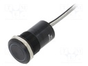 Switch: capacitive; Pos: 2; SPST-NO; 0.01A/12VDC; IP68; OFF-(ON)