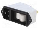 Connector: AC supply; socket; male; 16A; 250VAC; IEC 60320