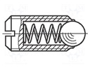 Ball latch; steel; BN: 13363; Thread: M6; 14mm; Cut: slotted