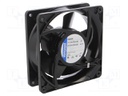 Fan: AC; axial; 115VAC; 119x119x38mm; 180m3/h; 50dBA; slide bearing