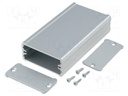 Enclosure: with panel; TUF; X: 55mm; Y: 200mm; Z: 25mm; aluminium