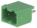 Pluggable terminal block; 5mm; ways: 2; straight; socket; male