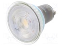 LED lamp; warm white; GU10; 220/240VAC; 360lm; 6W; 35°; 3000K