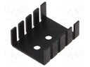 Heatsink: extruded; U; TO202,TO218,TO220; black; L: 30mm; W: 25.4mm