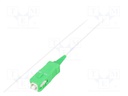 Optic fiber pigtail; SC/APC; 1.5m; LSZH; Optical fiber: 9/125um