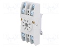 Socket; PIN: 8; 10A; 250VAC; Mounting: DIN; Leads: screw terminals