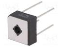 Single-phase bridge rectifier; Urmax: 200V; If: 6A; Ifsm: 175A