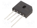 Bridge rectifier: single-phase; Urmax: 200V; If: 6A; Ifsm: 150A