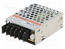 Power supply: switched-mode; voltage source; 15W; 48VDC; OUT: 1