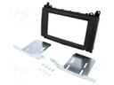 Radio mounting frame; Mercedes; 2 DIN; black