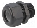 Cable gland; with long thread; M25; IP68; Mat: polyamide; black