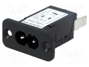 Connector: AC supply; socket; male; 6A; 250VAC; IEC 60320; -25÷85°C