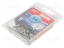 Mount.elem: rivet; 20pcs; L.rivet: 12mm; Rivet diam: 4mm