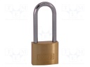 Padlock; brass; Application: gates,toolboxes,cabinets,sheds