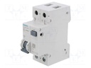 RCBO breaker; Inom: 32A; Ires: 300mA; Poles: 1+N; 230/400VAC; DIN