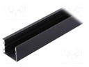 Profiles for LED modules; surface; black; L: 1m; aluminium