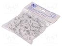 Holder; white; Application: on round cable; 100pcs; with a nail