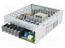 Power supply: switched-mode; modular; 76.8W; 48VDC; 129x98x38mm