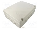 Enclosure: junction box; X: 308mm; Y: 388mm; Z: 128mm; wall mount