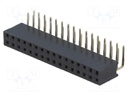 Socket; pin strips; female; PIN: 32; angled 90°; 2.54mm; THT; 2x16