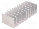 Heatsink: extruded; grilled; L: 50mm; W: 124mm; H: 35mm; aluminium