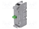 NO; 2.5A/230VAC; 4A/24VDC; 22mm; front fixing; Man.series: SP22