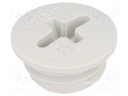 Stopper; M12; IP54; Mat: polyamide; light grey