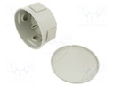 Enclosure: junction box; Ø: 84mm; Z: 40mm; ABS,polystyrene; IP44