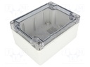 Enclosure: multipurpose; X: 90mm; Y: 120mm; Z: 60mm; 1554; grey; IP66