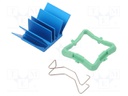 Heatsink: extruded; grilled; blue; L: 19mm; W: 19mm; H: 12.5mm