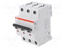 Circuit breaker; 400VAC; Inom: 25A; Poles: 3; DIN; Charact: B; 6kA