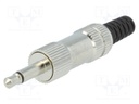 Plug; Jack 3,5mm; male; mono; with strain relief; ways: 2; straight