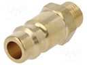 Quick connection coupling; NW7,2 connector pipe; 0÷35bar