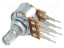 Potentiometer: shaft; single turn; 100kΩ; 125mW; ±20%; THT; 6mm