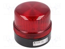 Signaller: lighting; flashing light; red; Series: FLG; 230VAC; IP65