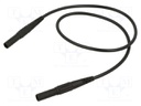 Test lead; 19A; banana plug 4mm x2; insulated; Urated: 1kV; black