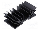 Heatsink: extruded; TO220; black; L: 37.5mm; W: 70mm; 4.1K/W