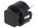 Switch: keypad; Pos: 2; SPST-NO; 0.01A/35VDC; black; Mounting: THT