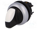 Switch: rotary; Stabl.pos: 2; 22mm; white-black; Illumin: none; IP66