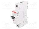 Circuit breaker; 230VAC; Inom: 4A; Poles: 1; DIN; Charact: C; 10kA