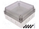 Enclosure: multipurpose; X: 180mm; Y: 180mm; Z: 100mm; MNX; grey; IK08