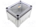 Enclosure: junction box; X: 151mm; Y: 191mm; Z: 126mm; polycarbonate