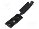 Self-adhesive cable holder; polyamide; black