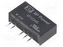 Isolated Board Mount DC/DC Converter, ITE, 2 Output, 1 W, 24 V, 21 mA, -24 V