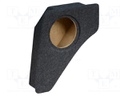 Car loudspeaker enclosure; MDF; black melange; textil; 8l; 200mm