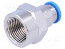 Push-in fitting; straight; Input thread: G 3/8" internal; 8mm