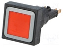 Switch: push-button; Stabl.pos: 2; 16mm; red; filament lamp; Pos: 2