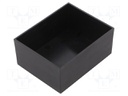 Enclosure: designed for potting; X: 59mm; Y: 75mm; Z: 33.5mm; ABS